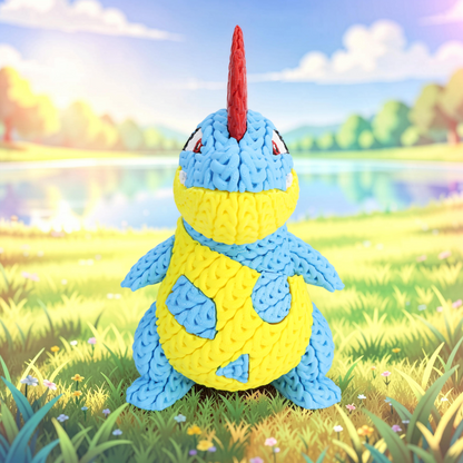 Knitted Water Creature Evolution – Cozy Sammlerfigur im Stricklook Whale 3D Studio