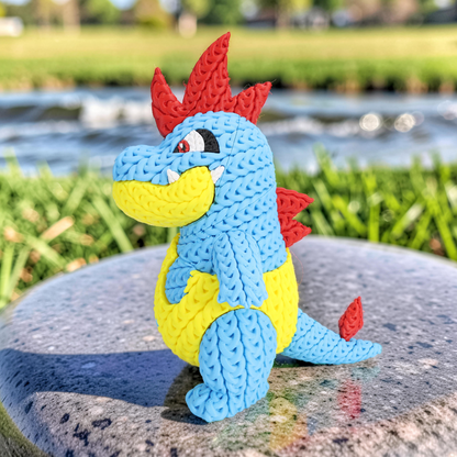 Knitted Water Creature Evolution – Cozy Sammlerfigur im Stricklook Whale 3D Studio