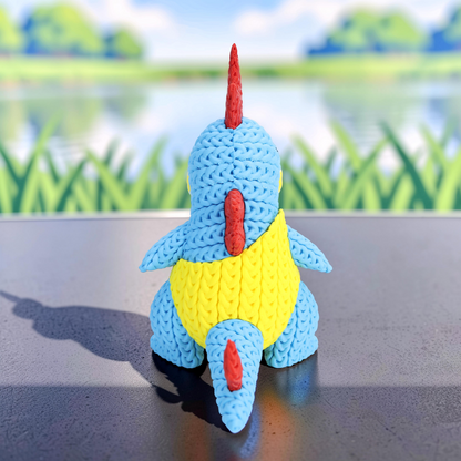 Knitted Water Creature Evolution – Cozy Sammlerfigur im Stricklook Whale 3D Studio