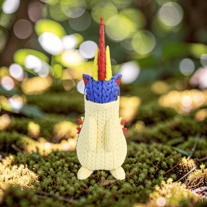 Knitted Fire Creature Evolution – Cozy Sammlerfigur im Stricklook Whale 3D Studio
