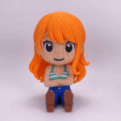 Knitted Ocean Navigator – Cozy Anime Fanart Figur Whale 3D Studio