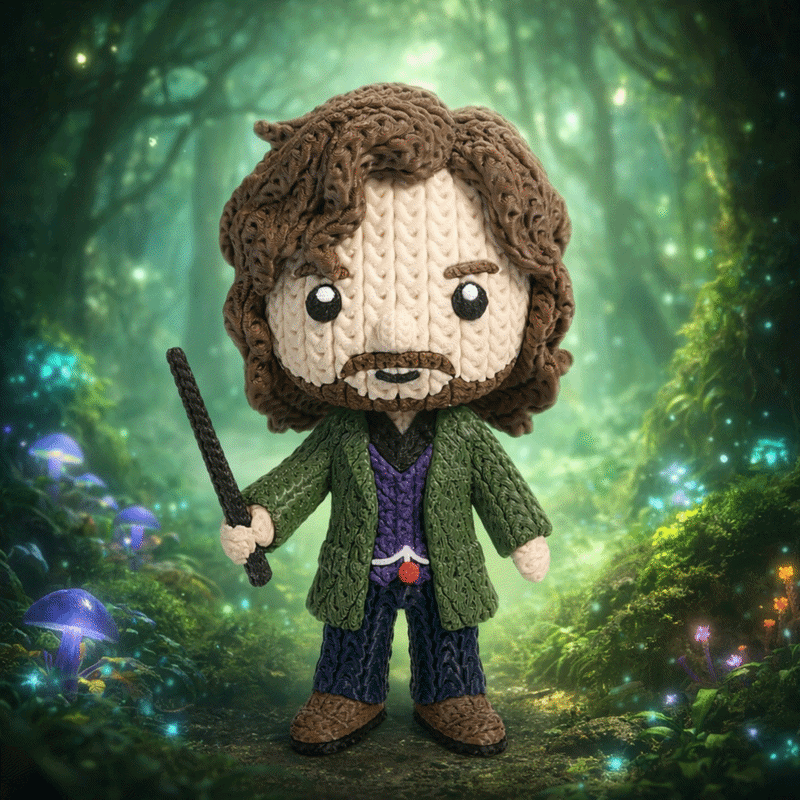 Knitted Rebel Wizard – Cozy Sammlerfigur im Stricklook Whale 3D Studio