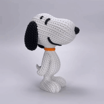 Knitted Comic Dog – Cozy Cartoon Fanart Figur Whale 3D Studio