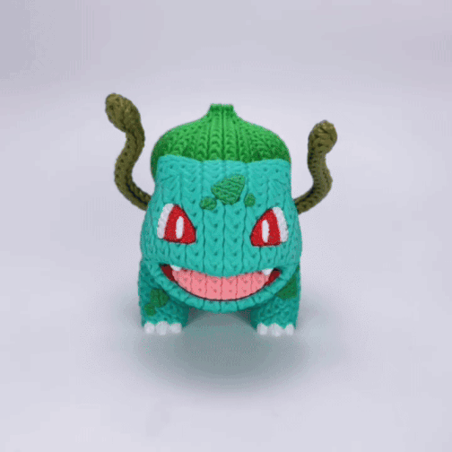 Knitted Plant Buddy – Cozy Monster Fanart Figur Whale 3D Studio