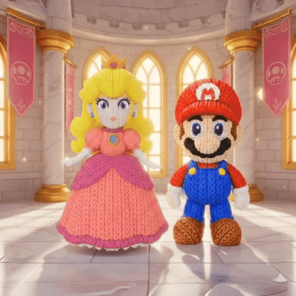 Knitted Royal Princess – Cozy Game Fanart Figur Whale 3D Studio