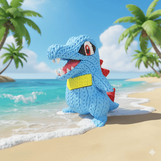 Knitted Water Creature – Cozy Sammlerfigur im Stricklook Whale 3D Studio
