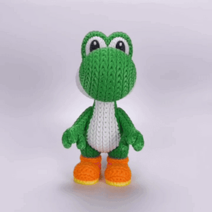 Knitted Dino Buddy – Cozy Game Fanart Figur Whale 3D Studio
