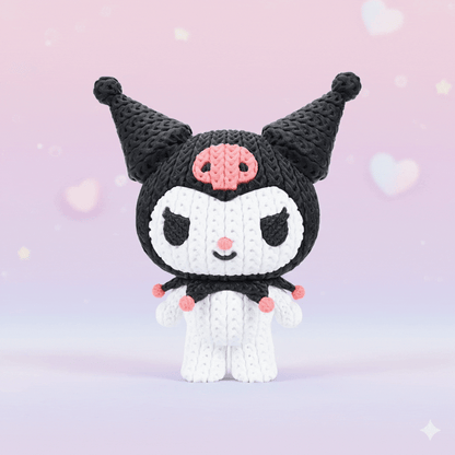 Knitted Mischief Bunny – Frecher Gothic-Charakter im cozy Stricklook Whale 3D Studio