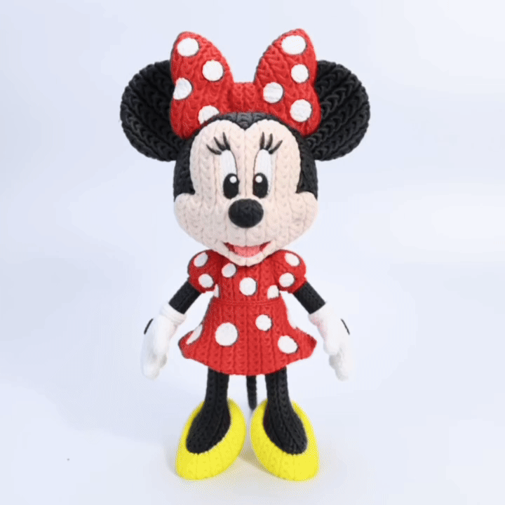 Knitted Classic Bow Mouse – Eleganter Cartoon-Charakter im cozy Stricklook Whale 3D Studio Whale 3D Studio