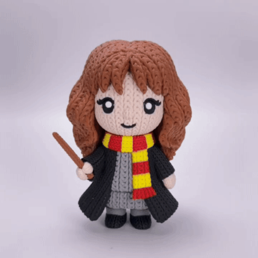 Knitted Clever Witch – Cozy Fantasy Fanart Figur Whale 3D Studio