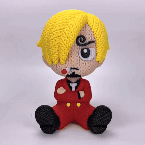 Knitted Fire Cook – Cozy Anime Fanart Figur Whale 3D Studio