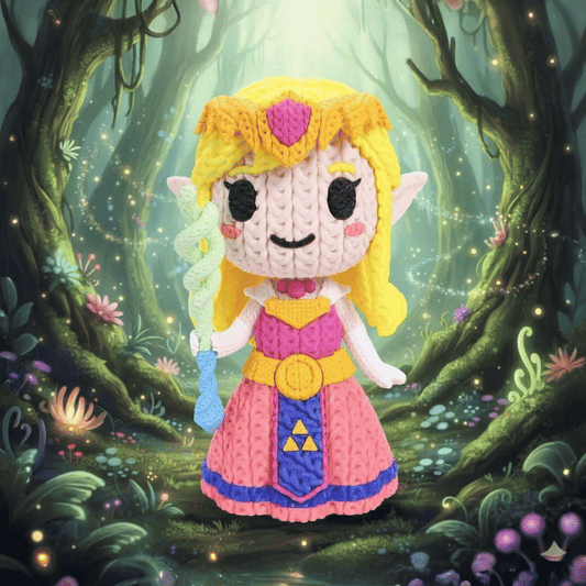 Knitted Royal Forest Princess – Elegante Fantasy-Heldin im cozy Stricklook Whale 3D Studio