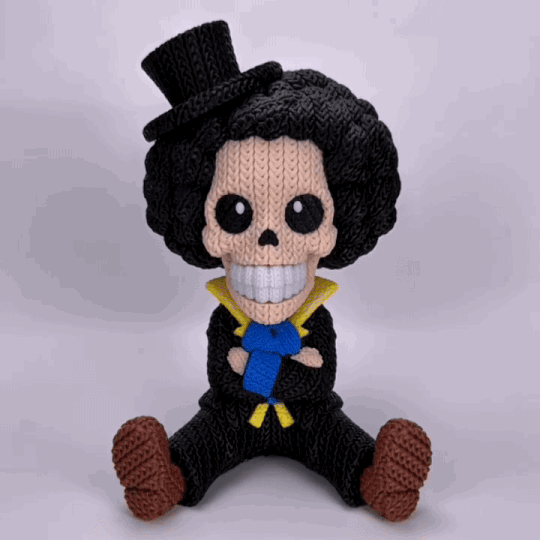 Knitted Soul Musician – Cozy Anime Fanart Figur Whale 3D Studio