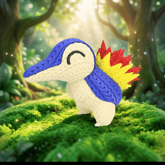 Knitted Fire Creature – Cozy Sammlerfigur im Stricklook Whale 3D Studio