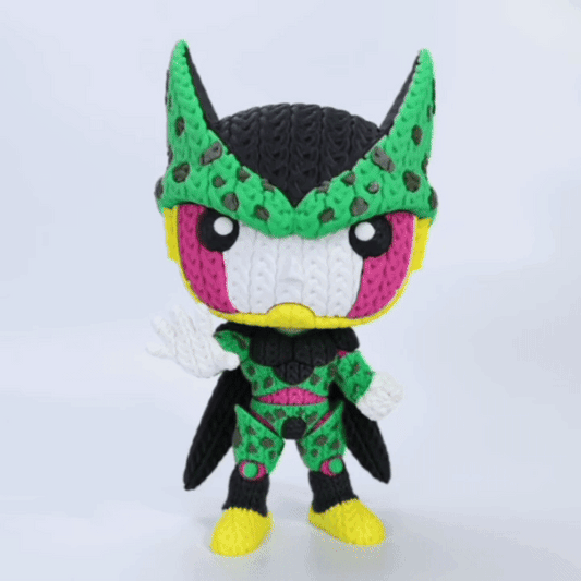 Knitted Bio Warrior – Cozy Anime Villain Fanart Figur Whale 3D Studio