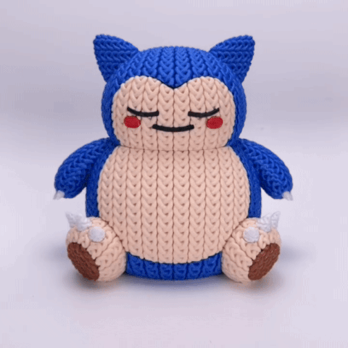 Knitted Sleepy Giant – Cozy Monster Fanart Figur Whale 3D Studio