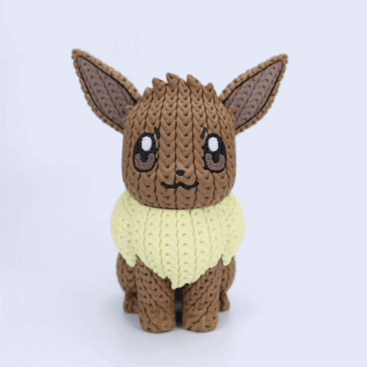 Flauschiges Taschenwesen im Stricklook – Niedliche Sammlerfigur voller Charme Whale 3D Studio