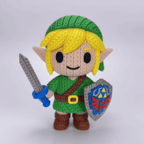 Knitted Forest Hero – Cozy Fantasy Fanart Figur Whale 3D Studio