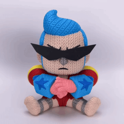 Knitted Cyborg Builder – Cozy Anime Fanart Figur Whale 3D Studio