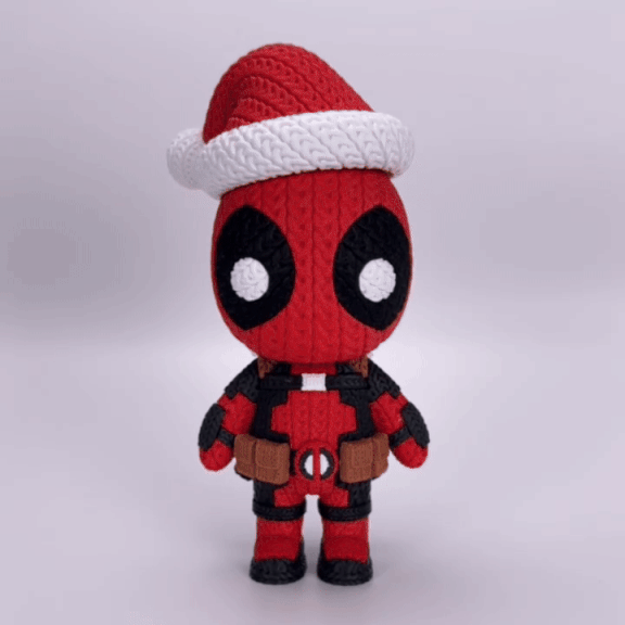 Knitted Red Merc Duo – Cozy Antihero Fanart & Christmas Edition Whale 3D Studio
