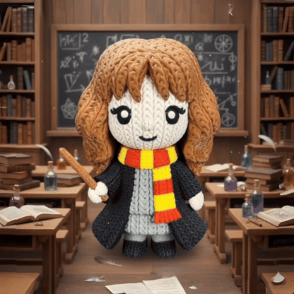 Knitted Clever Witch – Cozy Fantasy Fanart Figur Whale 3D Studio