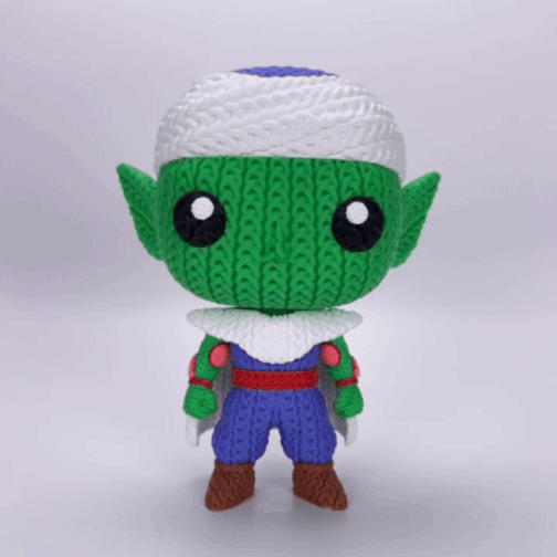 Knitted Mystic Warrior – Cozy Anime Fanart Figur Whale 3D Studio