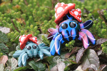 Magical Mushroom Spider Cinderwing3D – Handgefertigte Herbstdekoration mit Pilz und Spinne