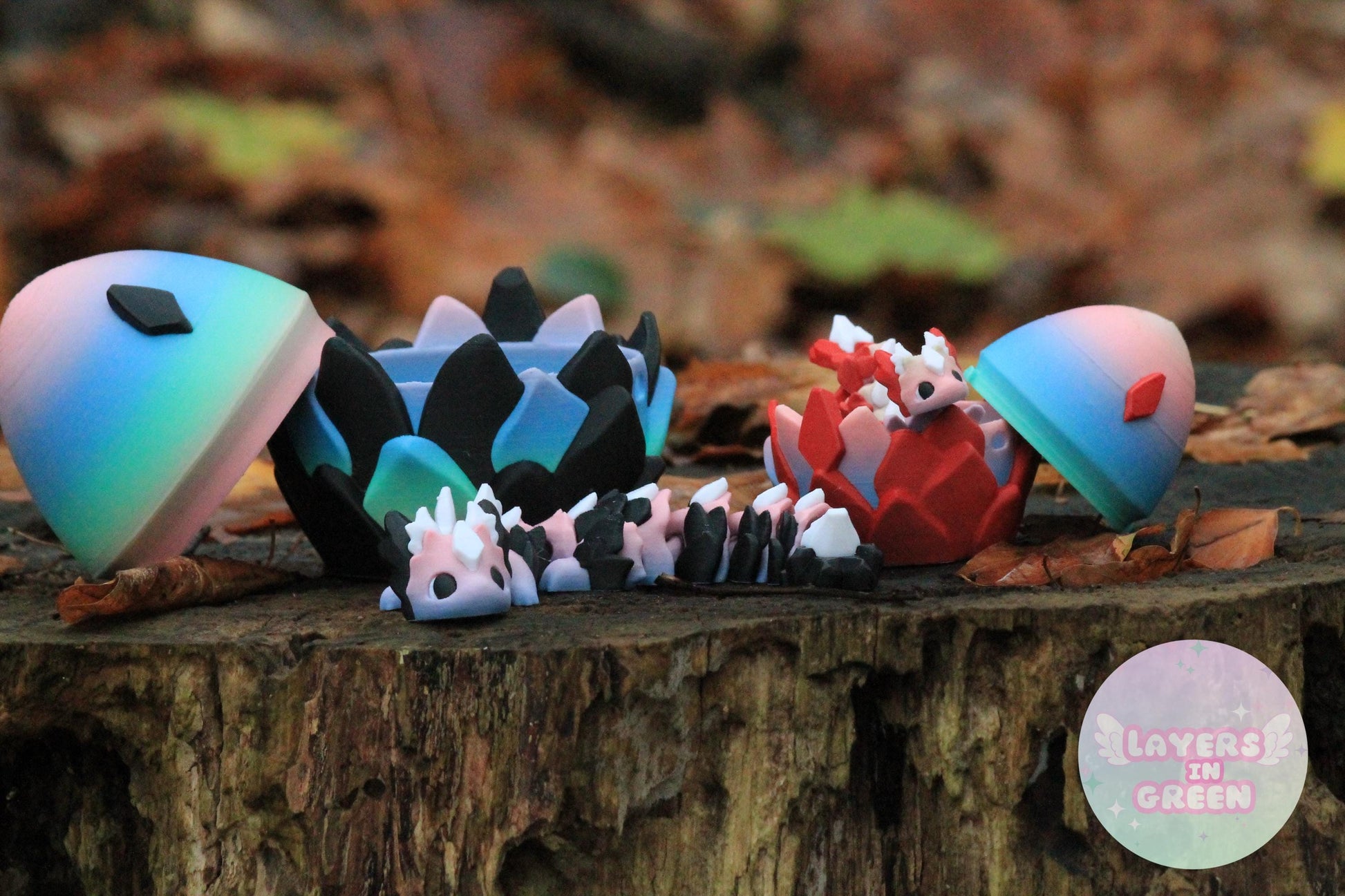 Baby Rubicuro Dragon – Magie und Eleganz in einem kleinen Kunstwerk Layers in Green