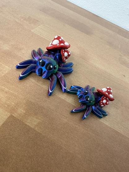 Magical Mushroom Spider Cinderwing3D – Handgefertigte Herbstdekoration mit Pilz und Spinne