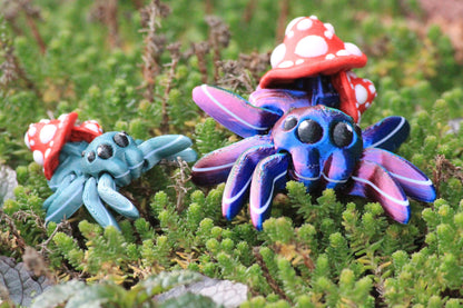 Magical Mushroom Spider Cinderwing3D – Handgefertigte Herbstdekoration mit Pilz und Spinne