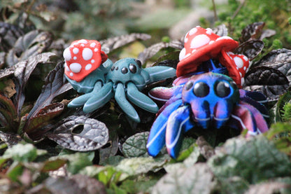 Magical Mushroom Spider Cinderwing3D – Handgefertigte Herbstdekoration mit Pilz und Spinne