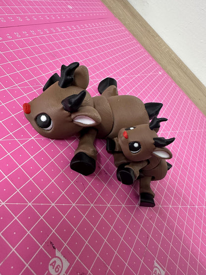 Winterzauber mit dem Weihnachts-Rentier Layers in Green