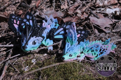 Baby Feenwolf-Drache – Mystische Eleganz in 3D Cinderwing3D