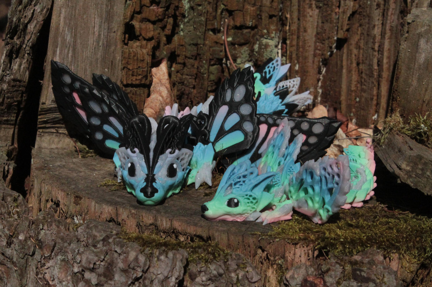 Baby Feenwolf-Drache – Mystische Eleganz in 3D Cinderwing3D