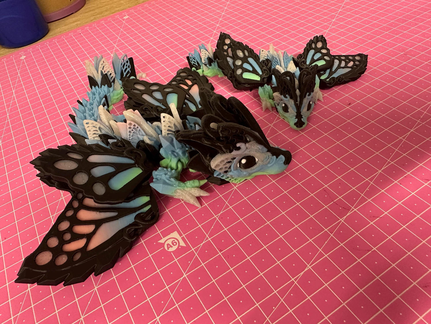 Baby Feenwolf-Drache – Mystische Eleganz in 3D Cinderwing3D