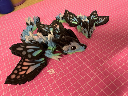 Baby Feenwolf-Drache – Mystische Eleganz in 3D Cinderwing3D