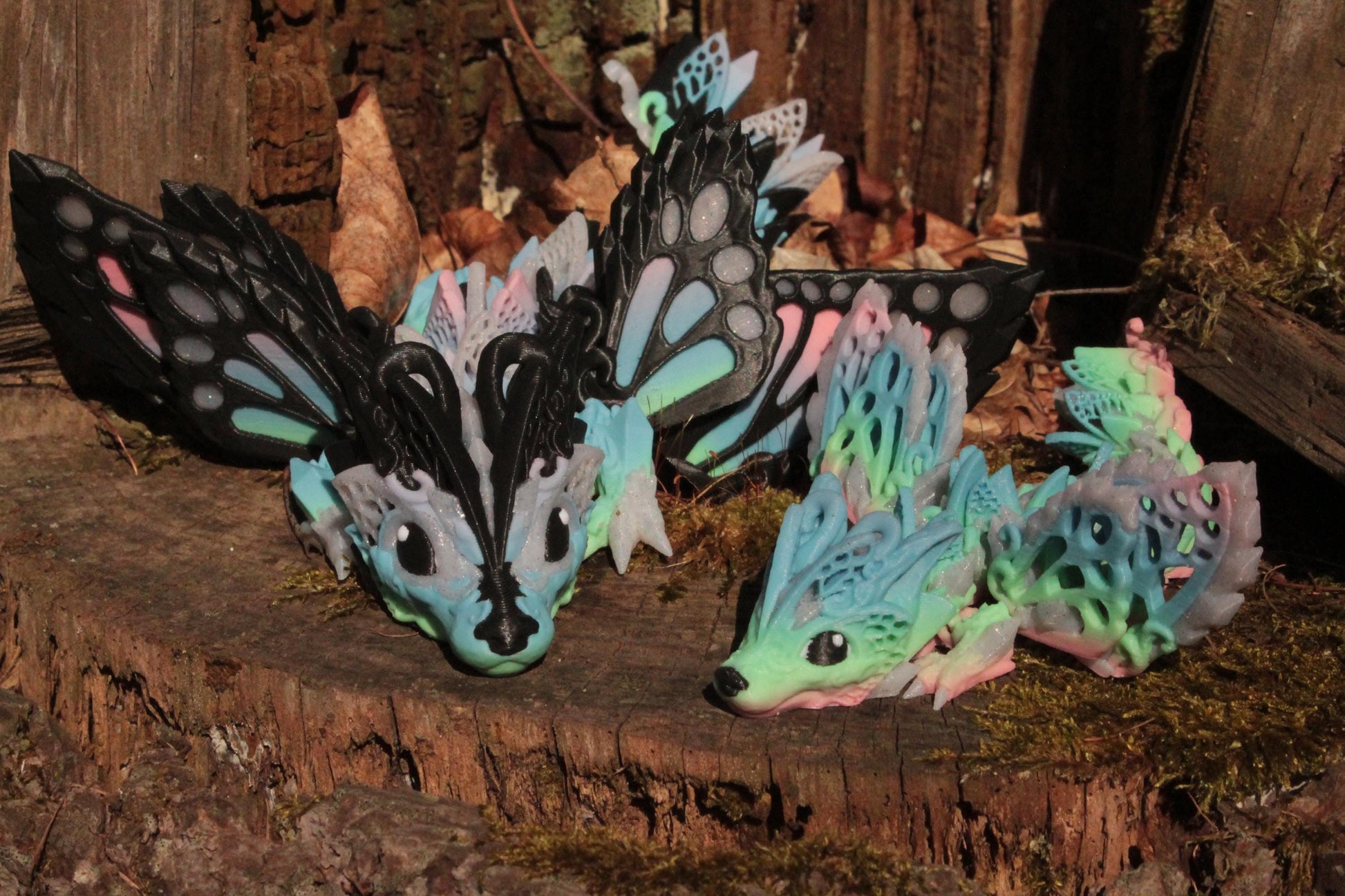 Baby Feenwolf-Drache – Mystische Eleganz in 3D Cinderwing3D