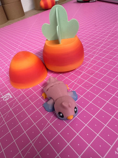 Flexi-Küken mit Karotten-Ei – Frühlingszauber für dein Zuhause Layers in Green