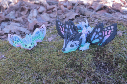 Baby Feenwolf-Drache – Mystische Eleganz in 3D Cinderwing3D