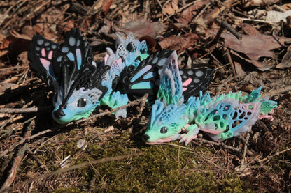 Baby Feenwolf-Drache – Mystische Eleganz in 3D Cinderwing3D