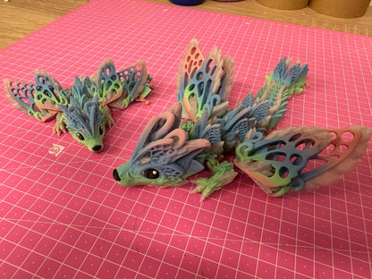 Baby Feenwolf-Drache – Mystische Eleganz in 3D Cinderwing3D