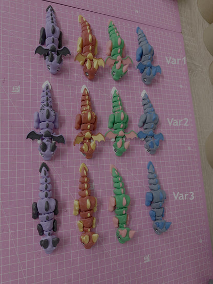 Kleiner Flexi-Drache mit optionalem Schloss Layers in Green