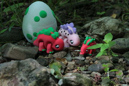 Stego mit Ei – Dino-Liebe trifft Nestwärme Layers in Green