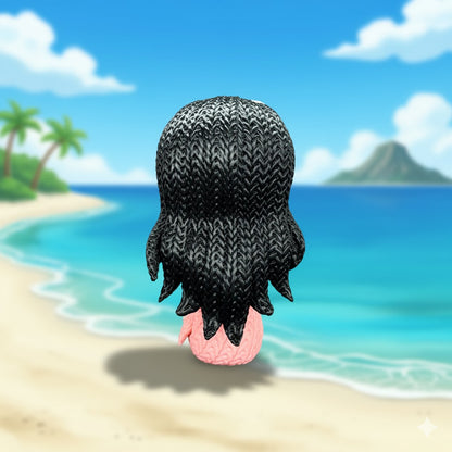 Knitted Elegant Scholar – Cozy Anime Fanart Figur Whale 3D Studio