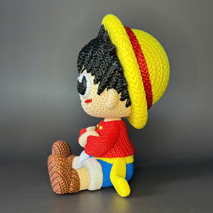 Knitted Pirate Captain – Cozy Adventure Fanart Figur Whale 3D Studio