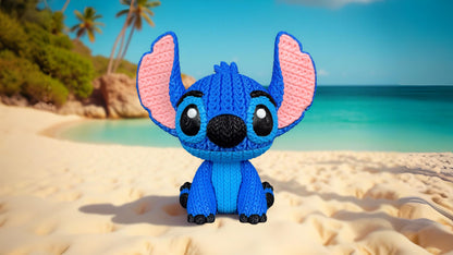 Knitted Alien Companion – Cozy Sci-Fi Fanart Figur Whale 3D Studio