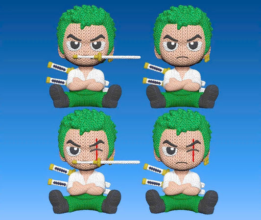 Knitted Sword Warrior – Cozy Anime Fanart Figur Whale 3D Studio