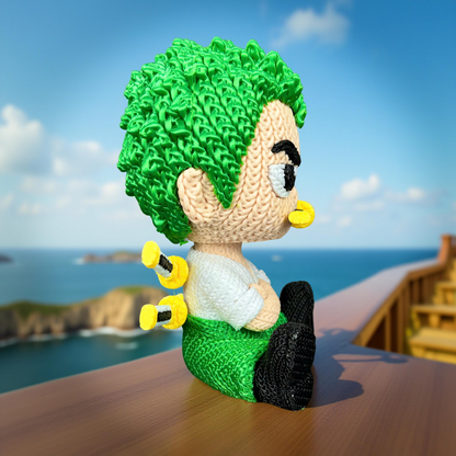 Knitted Sword Warrior – Cozy Anime Fanart Figur Whale 3D Studio