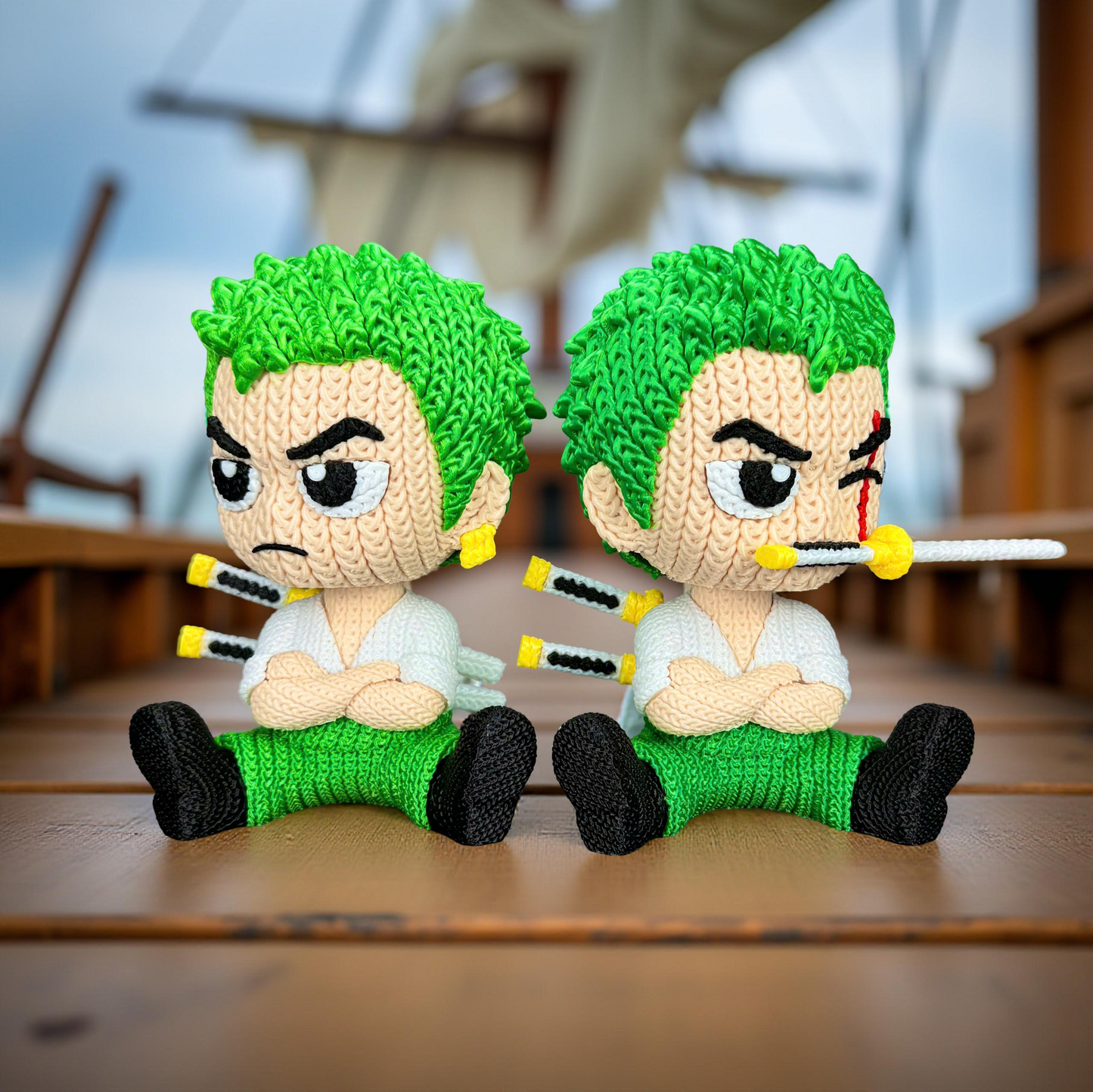 Knitted Sword Warrior – Cozy Anime Fanart Figur Whale 3D Studio