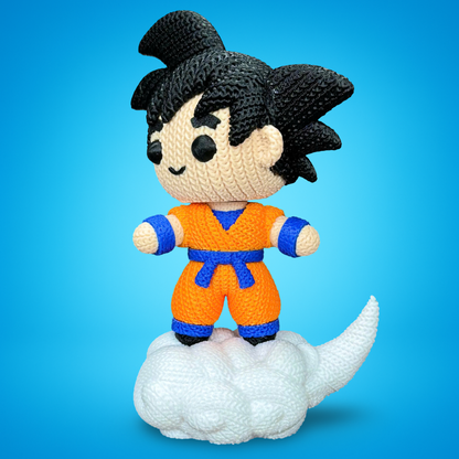 Knitted Saiyan Hero – Cozy Anime Fanart Figur Whale 3D Studio
